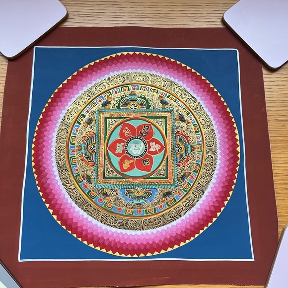 Kalakshatra Tibetan Handpainted Mandala - Picture 2 of 6